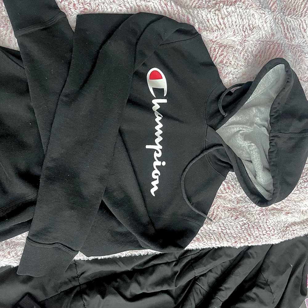 Champion Black and Gray Hoodie